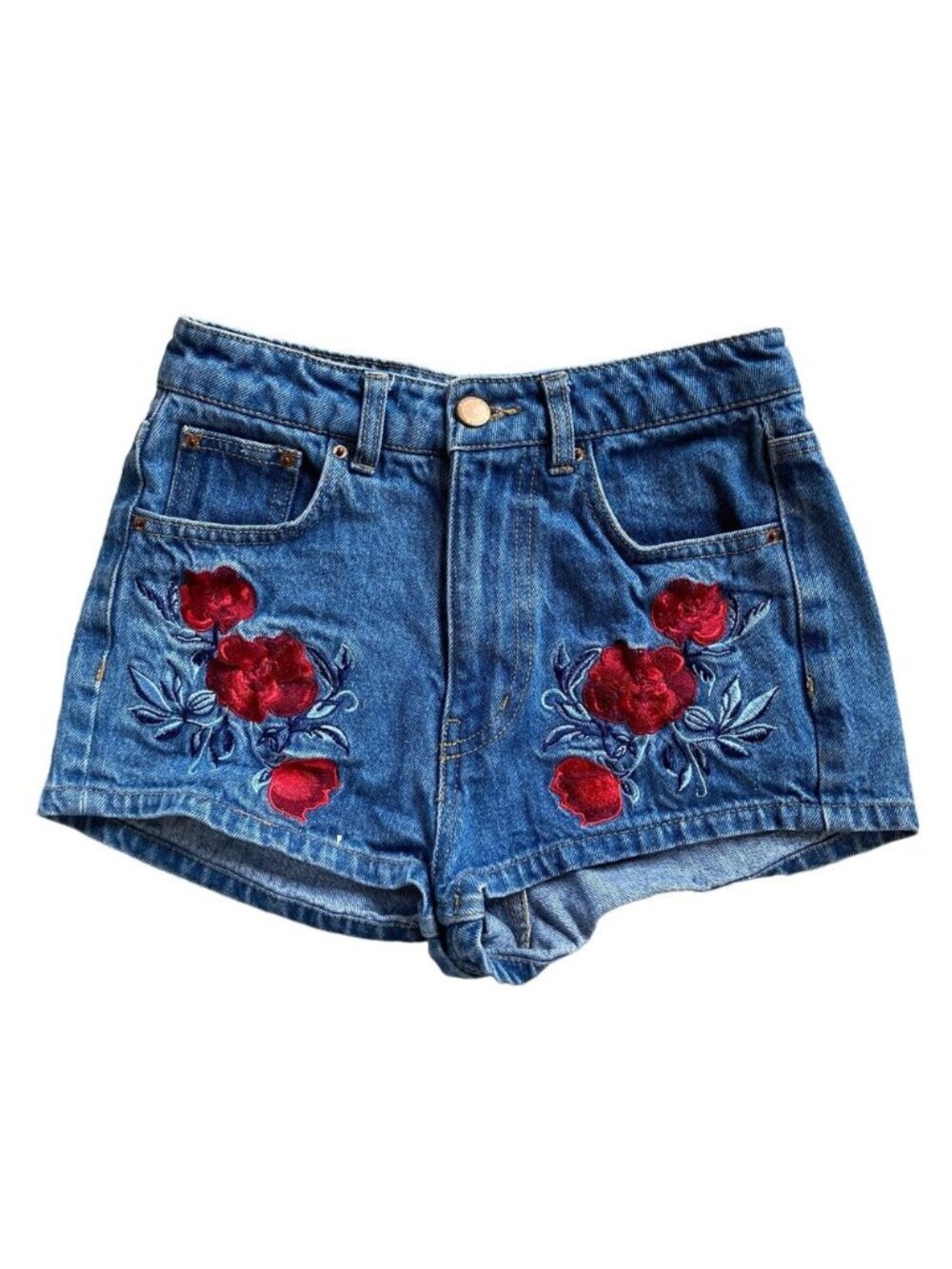 Rose Embroidered Shorts Size 4